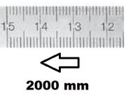 HORIZONTAL FLEXIBLE RULE CLASS I RIGHT TO LEFT 2000 MM SECTION 30x1 MM<BR>REF : RGH96-D12M0E1M0
